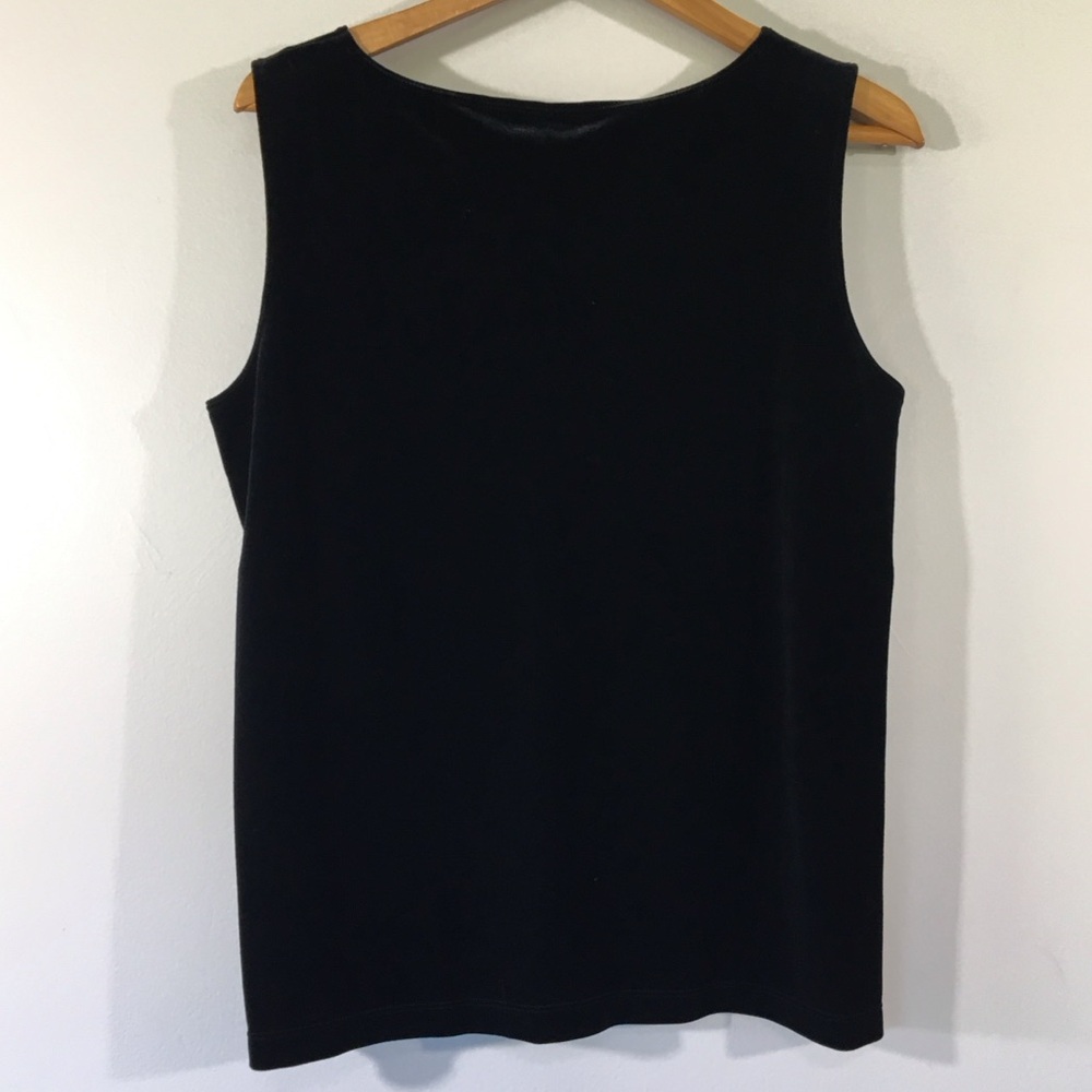 Chico’s Design Black Velvet Shell Tank - Picture 2 of 7